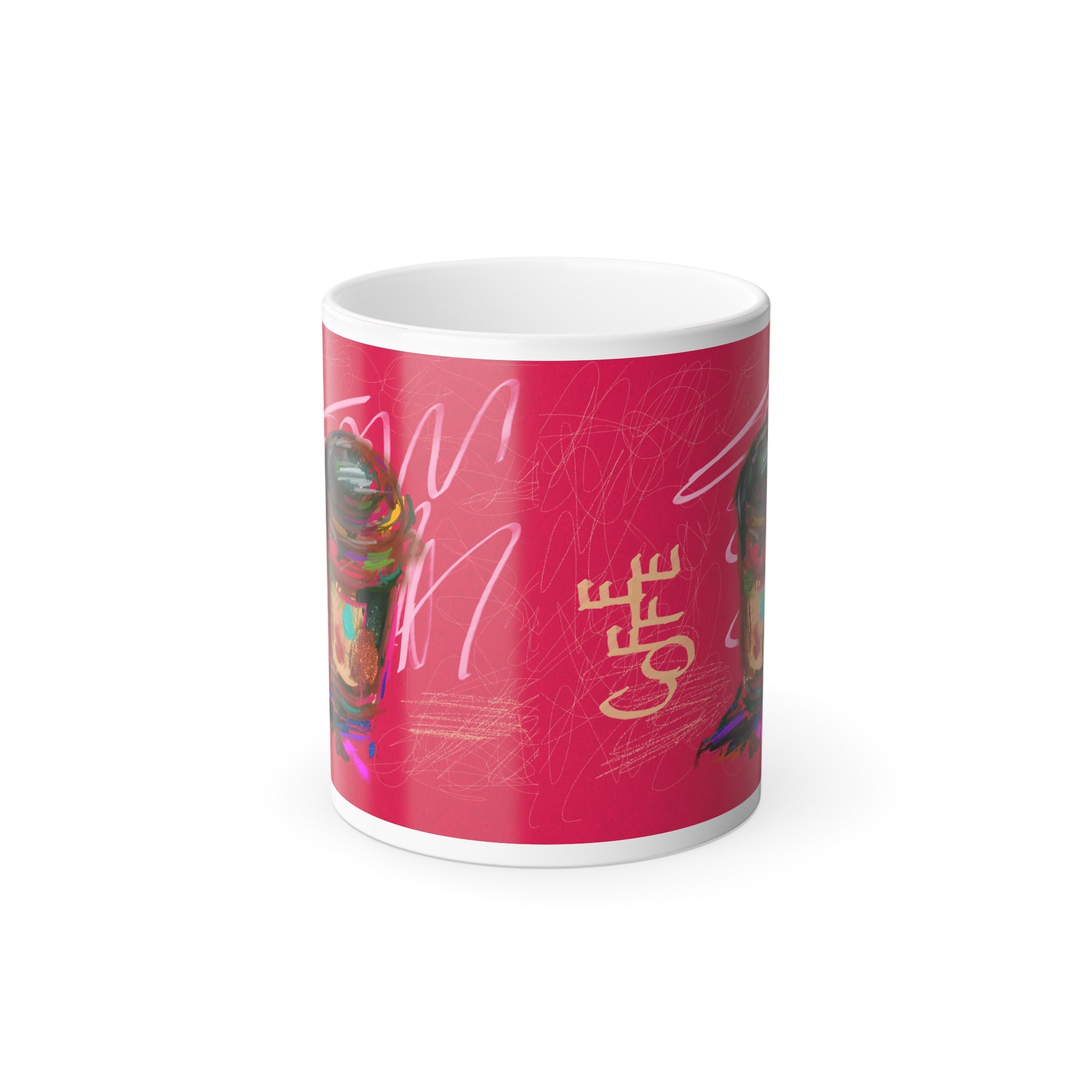 Color-Changing Coffee Mug – 11oz Vibrant Pop Art 'Coffee' Design
