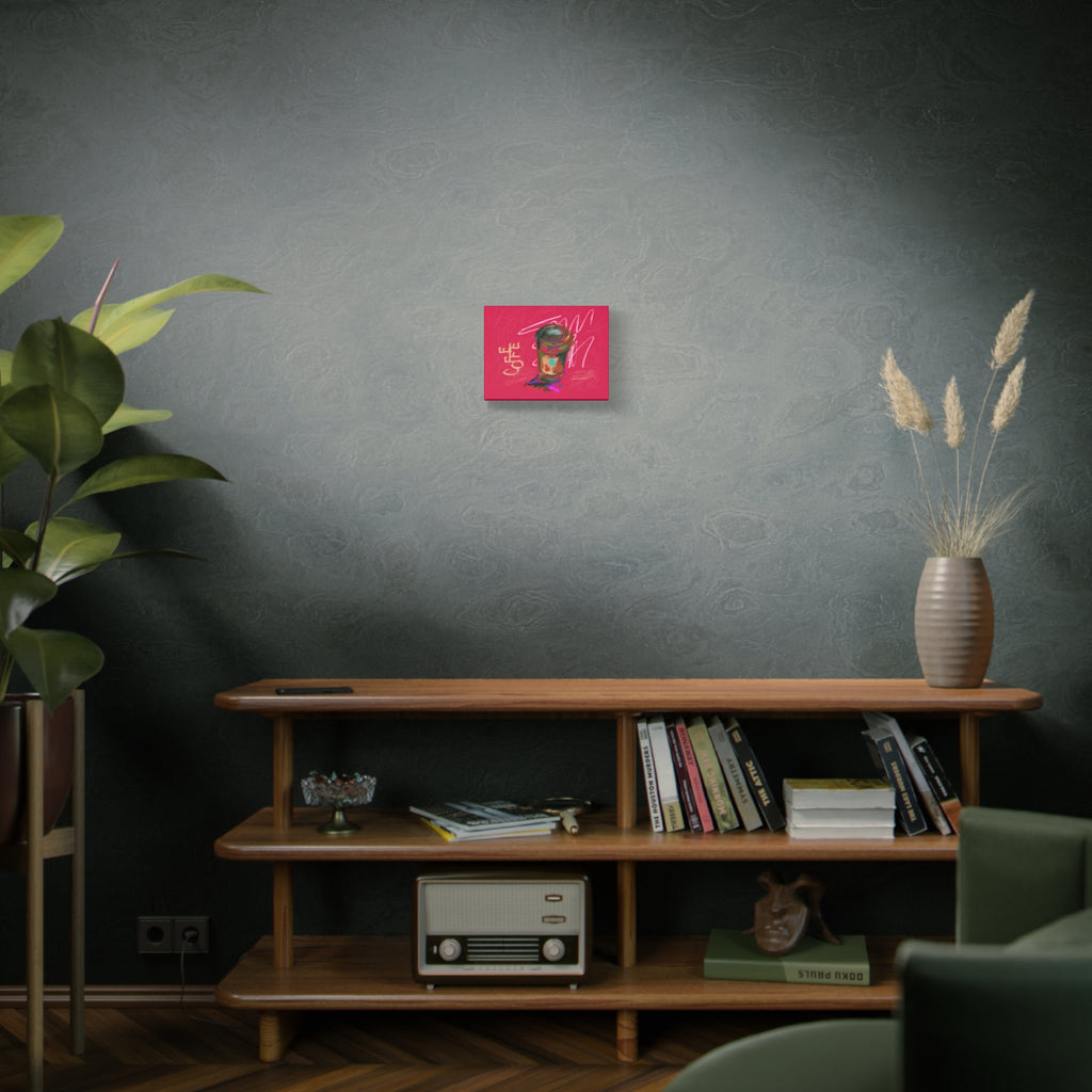 Canvas Wall Art Print - Colorful Coffee Cup Pop Art ("Coffee")