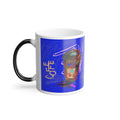 Color Morphing Mug — Blue Abstract 'Coffee' Art Heat-Sensitive Ceramic, 11oz