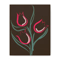 Tulip Print Canvas Art – Pink Floral Matte Stretched Print